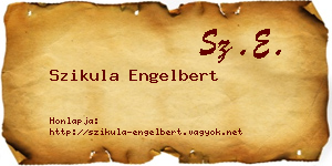 Szikula Engelbert névjegykártya